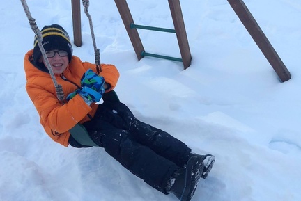Swinging On Top of the Snow