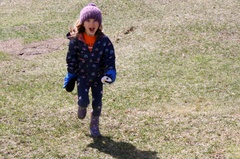 Crazy Girl Running Down the Hill