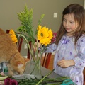 Flower Arranging With A Furry Friend