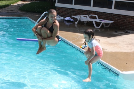 Cousins Doing the Cannonball