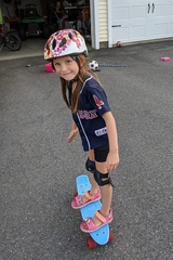 Practicing Her Skateboarding