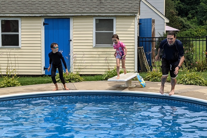 Family Pool Jump