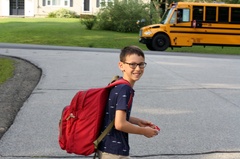Off to His First Day of School