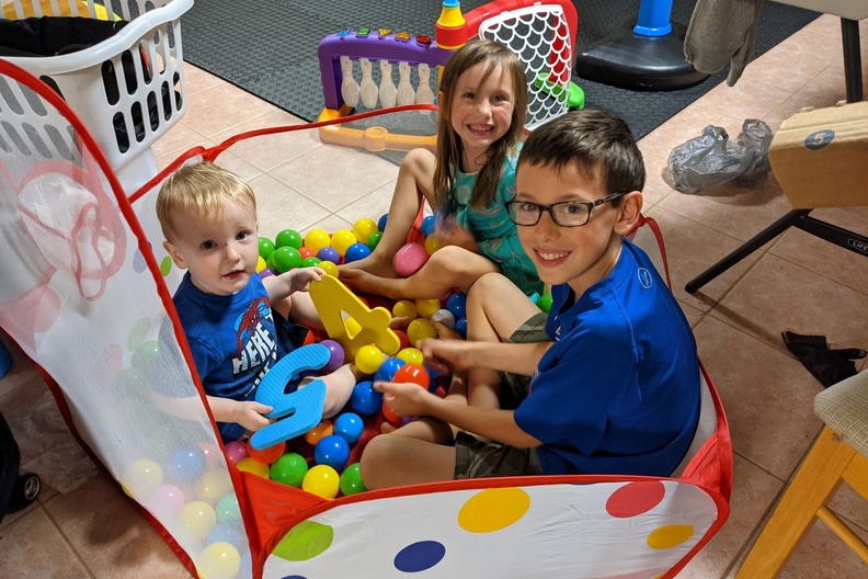 Cousins in the Ball Pit