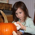 Carefully Cleaning the Pumpkin
