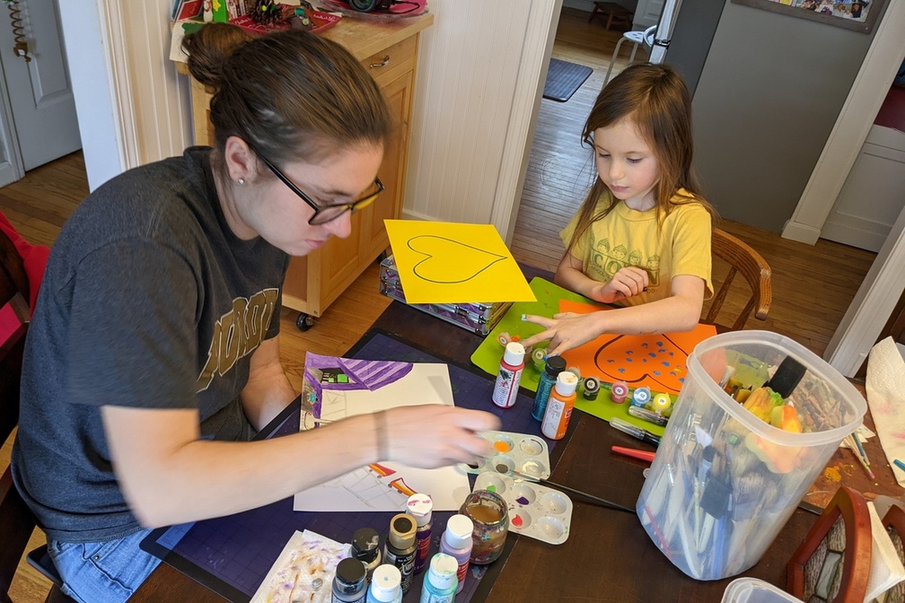 Painting With Her Cousin