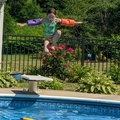 Evie Takes Flight Into the Pool