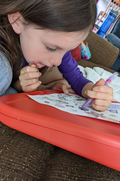 Coloring Her Reading Log