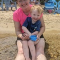 Connor and His Mommy Getting Their Feet Wet