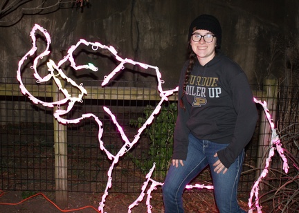 Madi with the Little Lightup Elephant