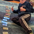 Sorting His Football Cards.jpg
