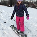 Working on Her Snowboard Skills