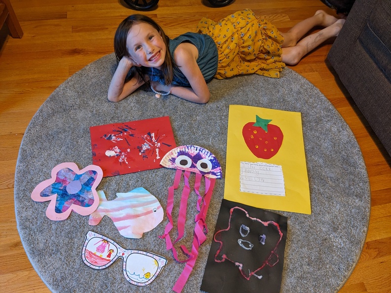 Evie and Her June Art Work