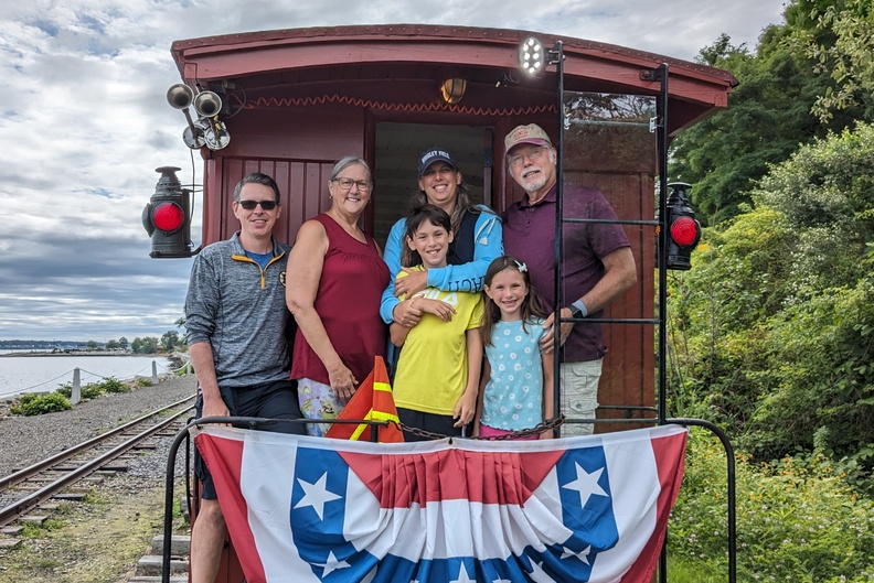 Family on the Caboose