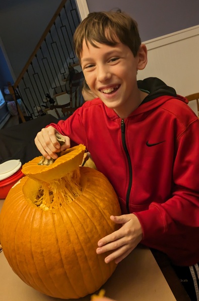 Thats One Stringy Pumpkin
