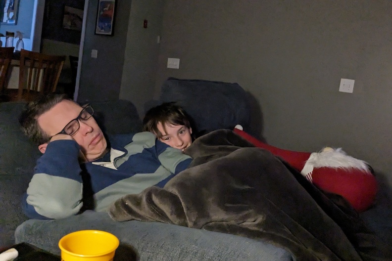 Daddy So Excited By the Movie Choice