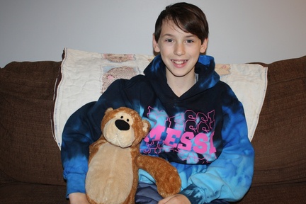 11 Year Old With Bear