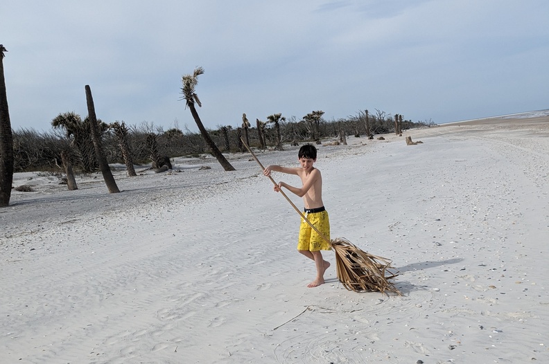 Sweeping the Beach