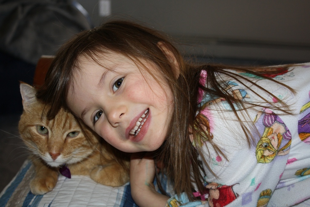 Posing With Her Kitty