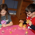Sparkly Playdough With Her Brother