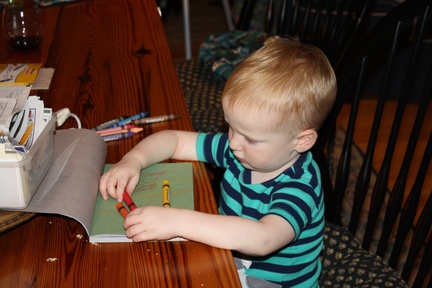 Connor Loves to Color