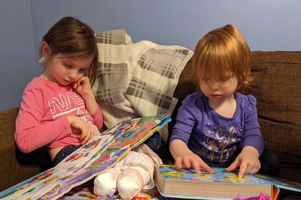 Cousins Reading Together