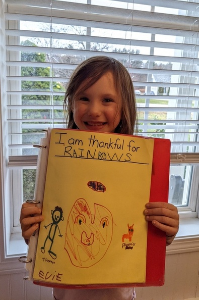 Evie Is Thankful For Rainbows Phoenix and Her Brother