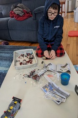 Still Building His Lego Cars