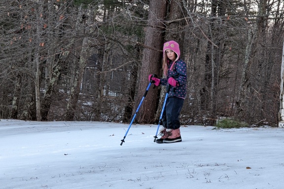 Using Hiking Poles to Navigate the Ice