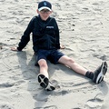 Feeling the Sand on His Legs