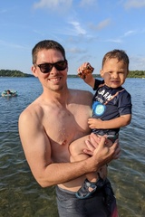 Owen and His Dad at the Pond