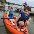 Three Cousins on a Kayak