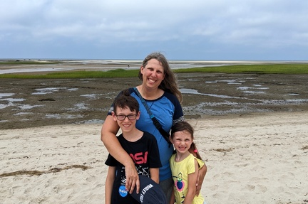 With Mommy at Low Tide