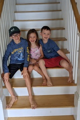 Cousin Trio on the Stairs