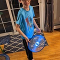 His Frisbee Glows