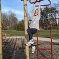 Evie Working on the Monkey Bars