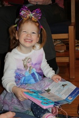 Syd Reading Her New Frozen Book