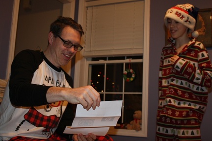 Excited for Daddys Christmas Gift of Bruins Tickets
