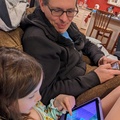 Showing Daddy Her Minecraft Build