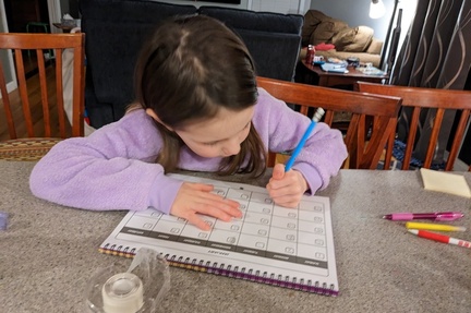 Writing In Her Calendar