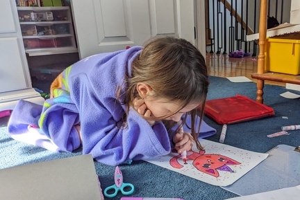 Coloring In Her Snuggie