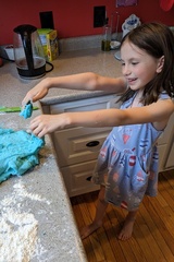 Mixing Last Batch of Playdough for the Fish