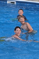 Goofing Off with Cam and Ben in the Pool
