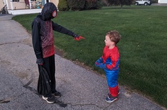 Laughing With Little Neighbor Spiderman