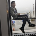 He May Be Bigger But Still Loves Windows at Airports
