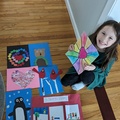 First Grader and her Winter art