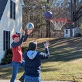 Brothers Playing Knockout.PORTRAIT